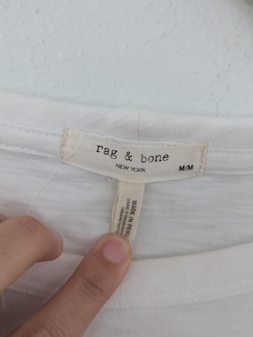 Rag & Bone Scribble Embroidered Star Long Sleeve Shirt Crop White Medium M - Picture 5 of 10